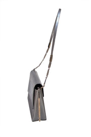 Ferragamo - Silver Leather Shoulder Bag - Current Boutique