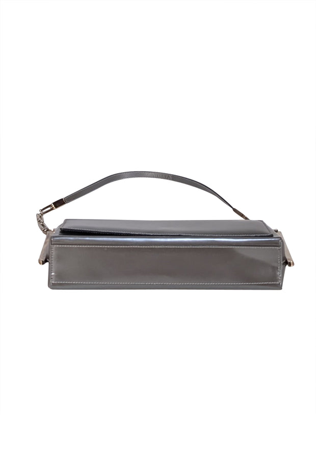 Ferragamo - Silver Leather Shoulder Bag - Current Boutique