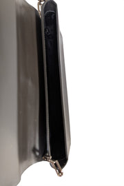 Ferragamo - Silver Leather Shoulder Bag - Current Boutique