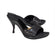 Louis Vuitton - Black Woven Upper Open Toe Mule Pumps Sz 9