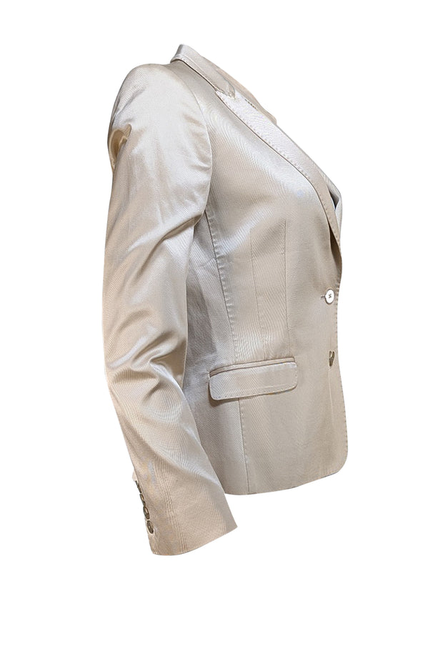 Dolce & Gabbana - Champagne Beige Two Button Blazer Sz 6 - Current Boutique