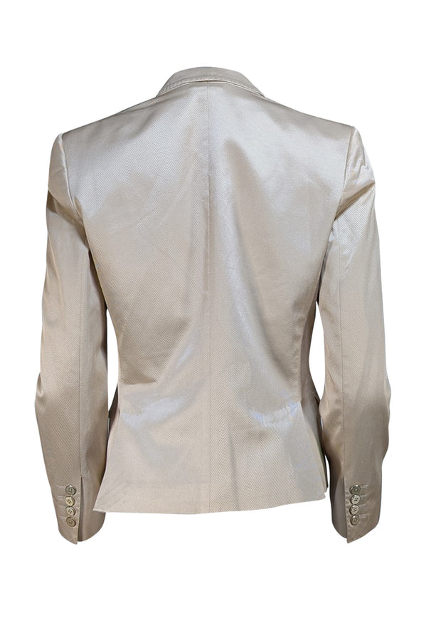 Dolce & Gabbana - Champagne Beige Two Button Blazer Sz 6 - Current Boutique