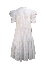 Ulla Johnson - White Eyelet Lace Short Sleeve Dress Sz 4