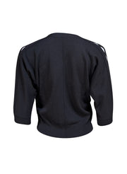 Chloe - Black V-neck Cutout Detail Sweater Sz XS - Current Boutique