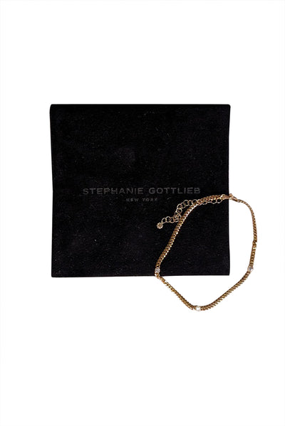 Stephanie Gottlieb - Gold Chain Diamond Detail Bracelet - Current Boutique