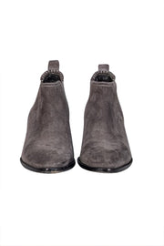 Alexander Wang - Grey Suede Short Ankle Booties Sz 6 - Current Boutique