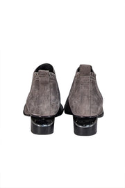 Alexander Wang - Grey Suede Short Ankle Booties Sz 6 - Current Boutique