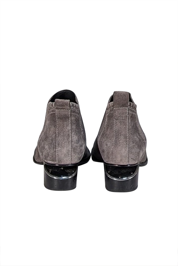 Alexander Wang - Grey Suede Short Ankle Booties Sz 6 - Current Boutique