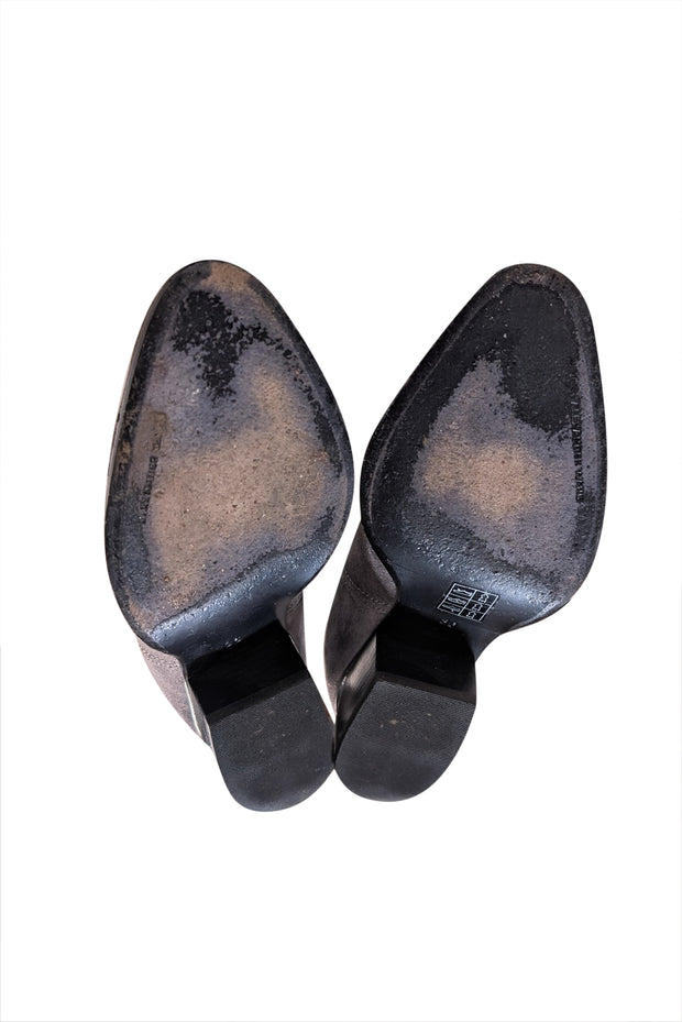 Alexander Wang - Grey Suede Short Ankle Booties Sz 6 - Current Boutique