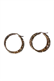 Leda Madera - Mini Goldie Crystal Hoop Earrings - Current Boutique