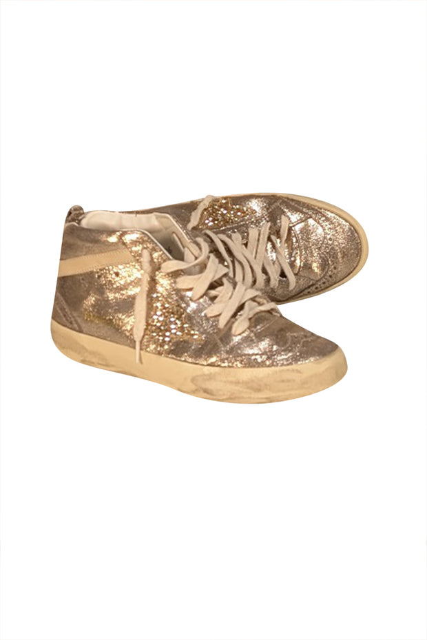 Golden Goose - Gold Leather Midstar Sneakers Sz 7