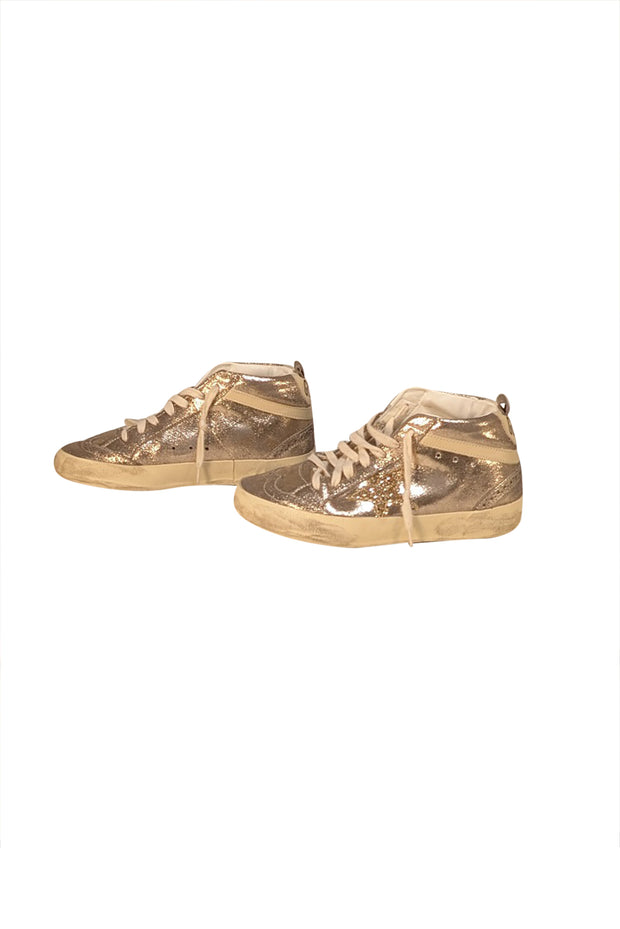 Golden Goose - Gold Leather Midstar Sneakers Sz 7