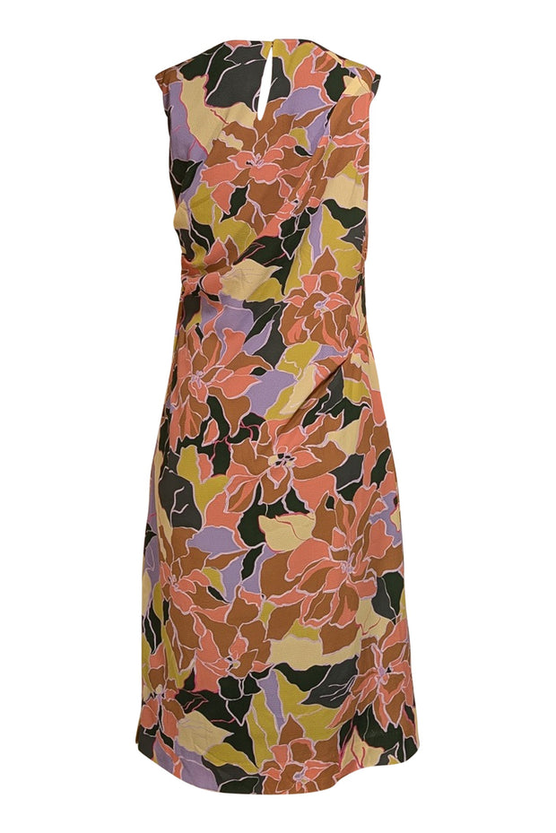 Dries Van Noten - Tan, Green, Lavender, & Peach Print Dress Sz 6