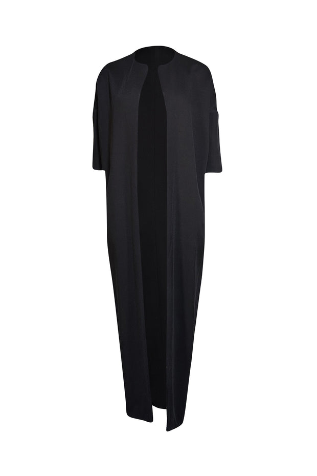 Zero & Maria Cornejo - Black Reversible Midi Coat Sz 0 - Current Boutique