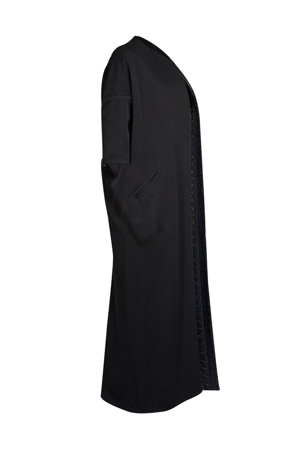 Zero & Maria Cornejo - Black Reversible Midi Coat Sz 0 - Current Boutique