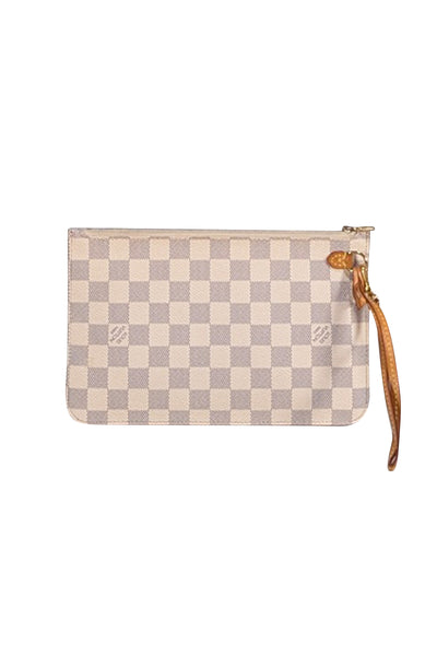 Louis Vuitton - White Damier Pochette Wristlet - Current Boutique