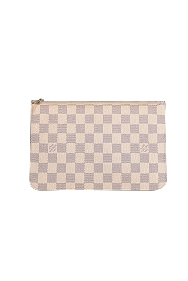 Louis Vuitton - White Damier Pochette Wristlet - Current Boutique