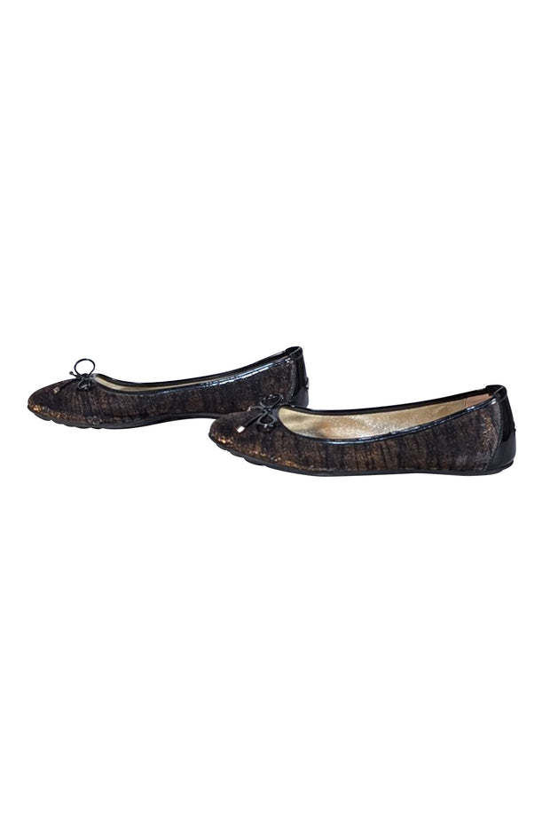 Jimmy Choo - Black & Gold Iridescent Ballet Flats Sz 9.5