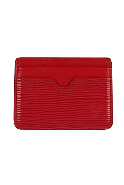 Louis Vuitton - Red Epi Leather Card Holder - Current Boutique
