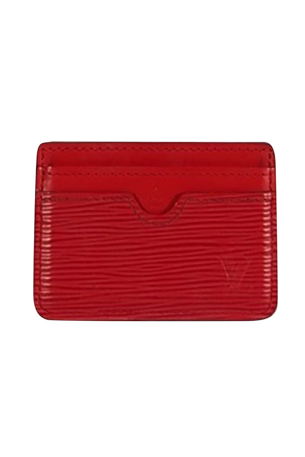 Louis Vuitton - Red Epi Leather Card Holder - Current Boutique
