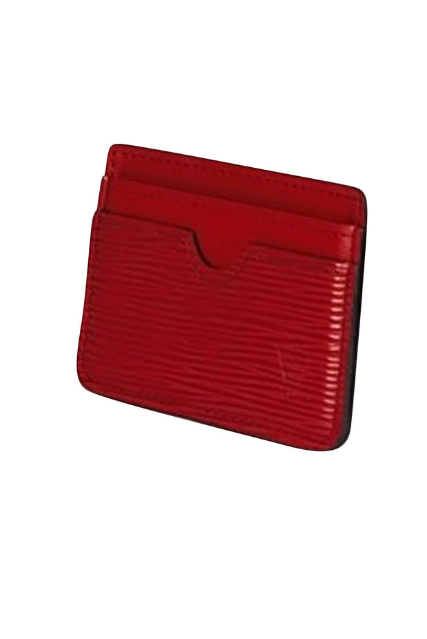 Louis Vuitton - Red Epi Leather Card Holder - Current Boutique