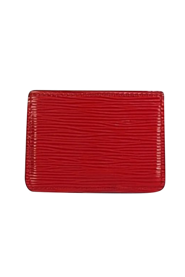 Louis Vuitton - Red Epi Leather Card Holder - Current Boutique
