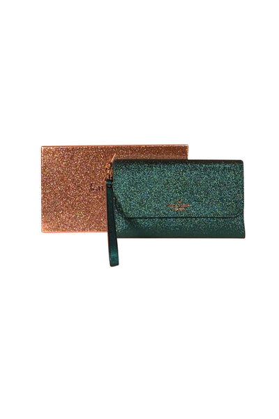 Kate Spade - Teal Green Sparkle Wristlet - Current Boutique