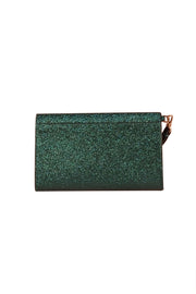 Kate Spade - Teal Green Sparkle Wristlet - Current Boutique