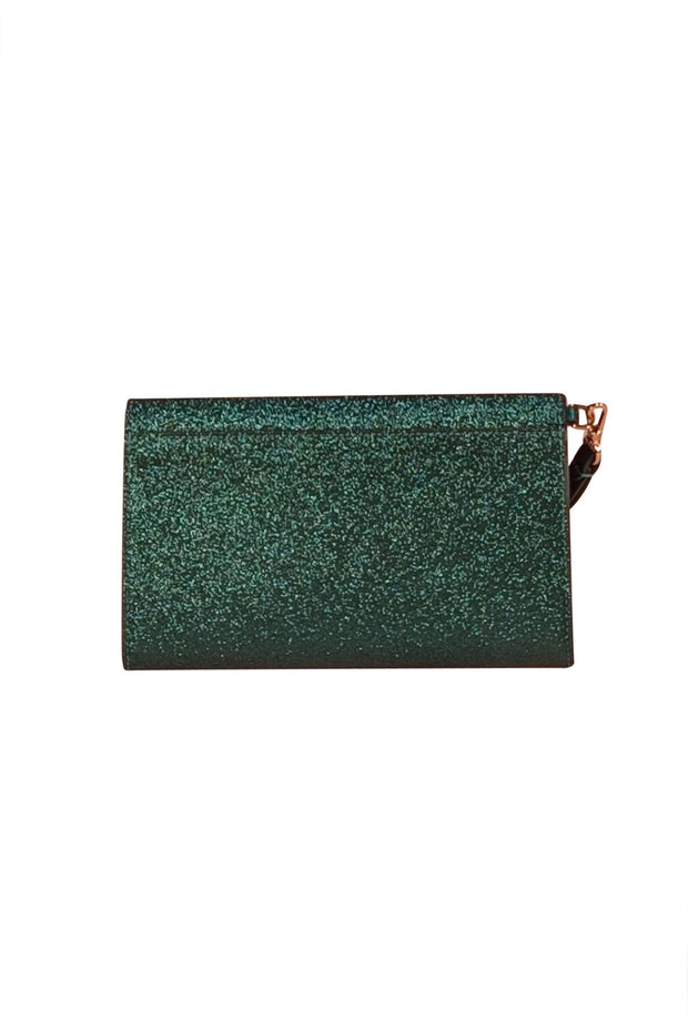 Kate Spade - Teal Green Sparkle Wristlet - Current Boutique