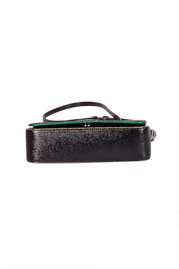 Kate Spade - Black Patent Saffiano Leather "Devin" Crossbody Bag - Current Boutique