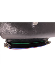 Kate Spade - Black Patent Saffiano Leather "Devin" Crossbody Bag - Current Boutique