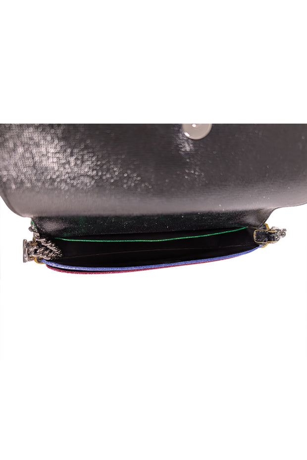 Kate Spade - Black Patent Saffiano Leather "Devin" Crossbody Bag - Current Boutique