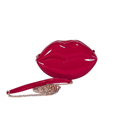 Kate Spade - Red Patent Leather Mwah 3D Lip Crossbody Bag - Current Boutique