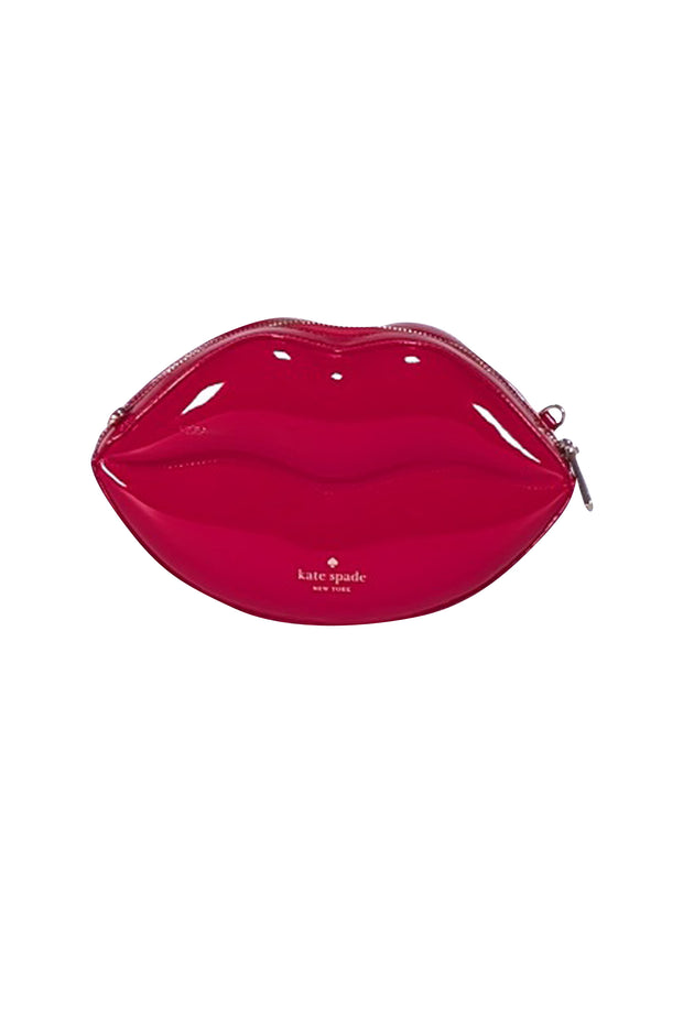 Kate Spade - Red Patent Leather Mwah 3D Lip Crossbody Bag - Current Boutique
