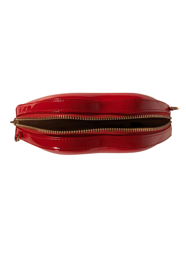 Kate Spade - Red Patent Leather Mwah 3D Lip Crossbody Bag - Current Boutique