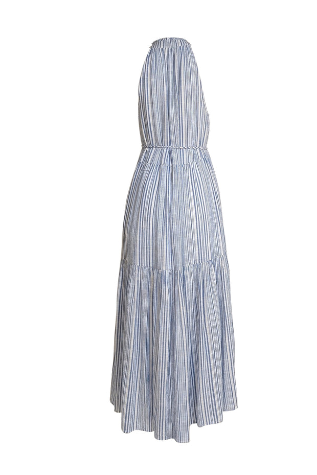 Apiece Apart - Blue & White Stripe Sleeveless Maxi Dress Sz XS - Current Boutique
