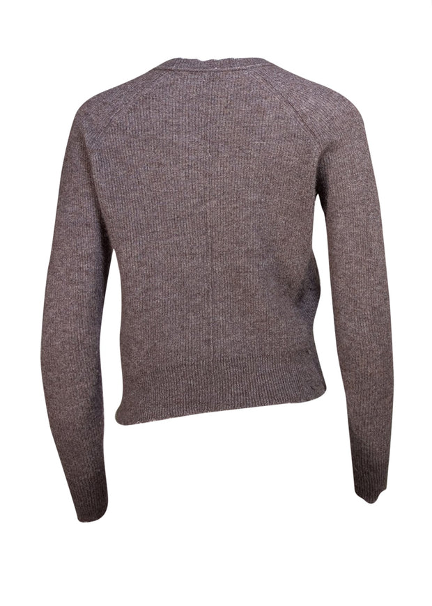 Autumn Cashmere - Mocha Brown Distressed Cashmere Blend Sweater Sz M - Current Boutique