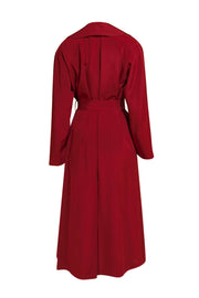 Lafayette 148 - Dark Red Lightweight Trench Jacket Sz XS/S - Current Boutique