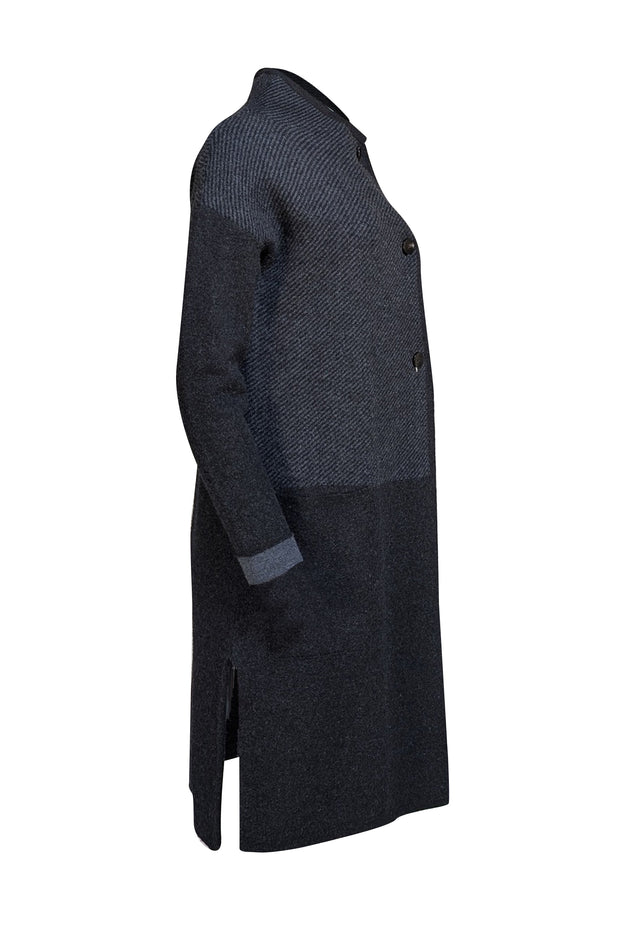 Poetry - Grey & Black Striped Oversized Cardigan Sz 4