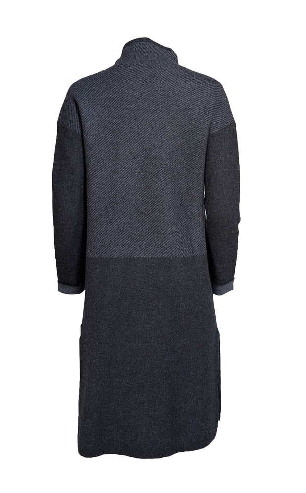 Poetry - Grey & Black Striped Oversized Cardigan Sz 4