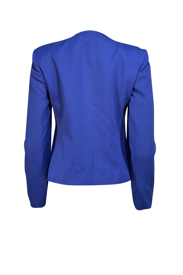 Christian Dior - Blue Collarless Short Blazer Sz 6 - Current Boutique