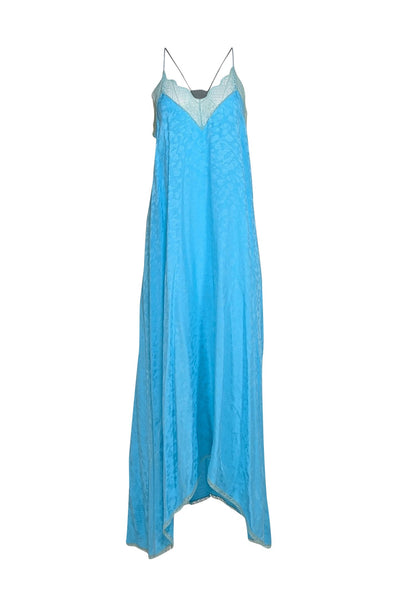 Zadig & Voltaire - Aqua Blue Sleeveless Slip Maxi Dress Sz M - Current Boutique