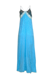 Zadig & Voltaire - Aqua Blue Sleeveless Slip Maxi Dress Sz M - Current Boutique