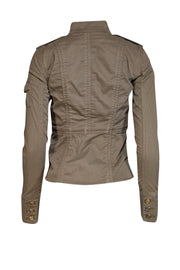 Tory Burch - Army Green Cotton Utility Jacket Sz XS - Current Boutique