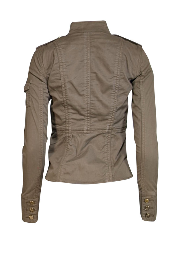 Tory Burch - Army Green Cotton Utility Jacket Sz XS - Current Boutique