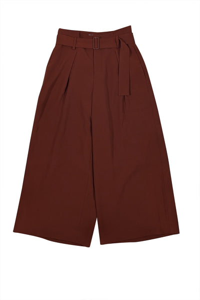 Vince - Rust Brown Paper Bag Waist Pants Sz 0 - Current Boutique