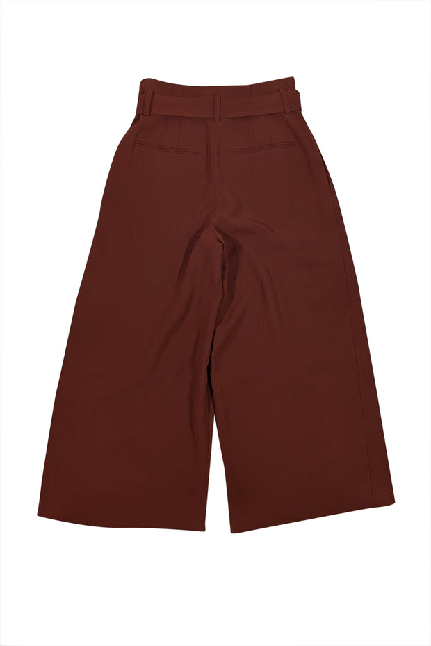 Vince - Rust Brown Paper Bag Waist Pants Sz 0 - Current Boutique