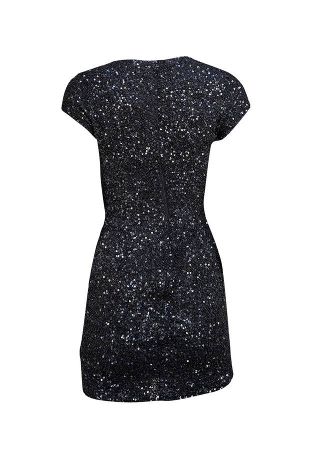 Parker - Black Sequin Short Sleeve Cocktail Dress Sz 0 - Current Boutique