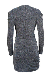 Jonathan Simkhai - Black Glitter Jersey Ruched Mini Dress Sz 2 - Current Boutique