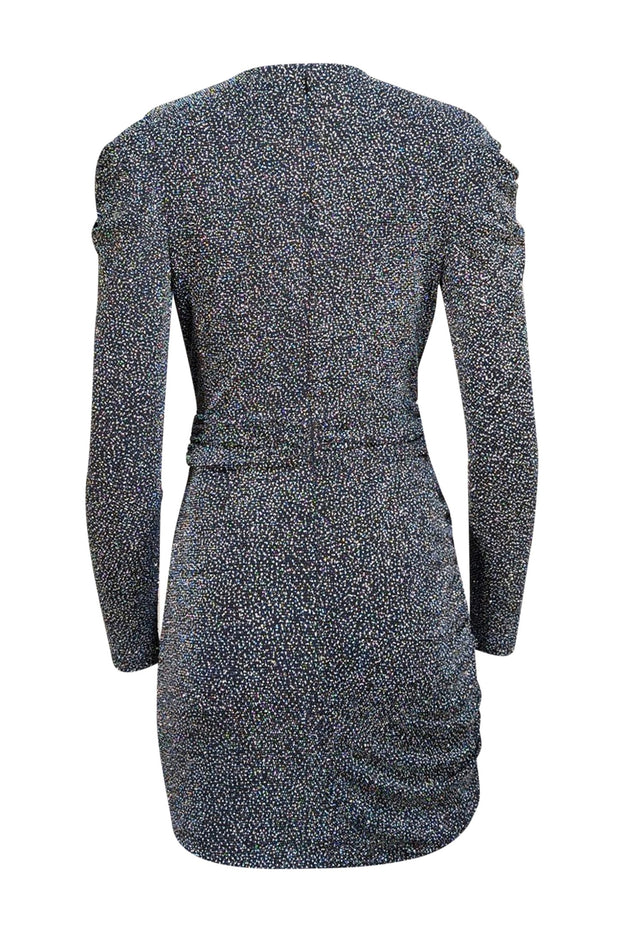 Jonathan Simkhai - Black Glitter Jersey Ruched Mini Dress Sz 2 - Current Boutique